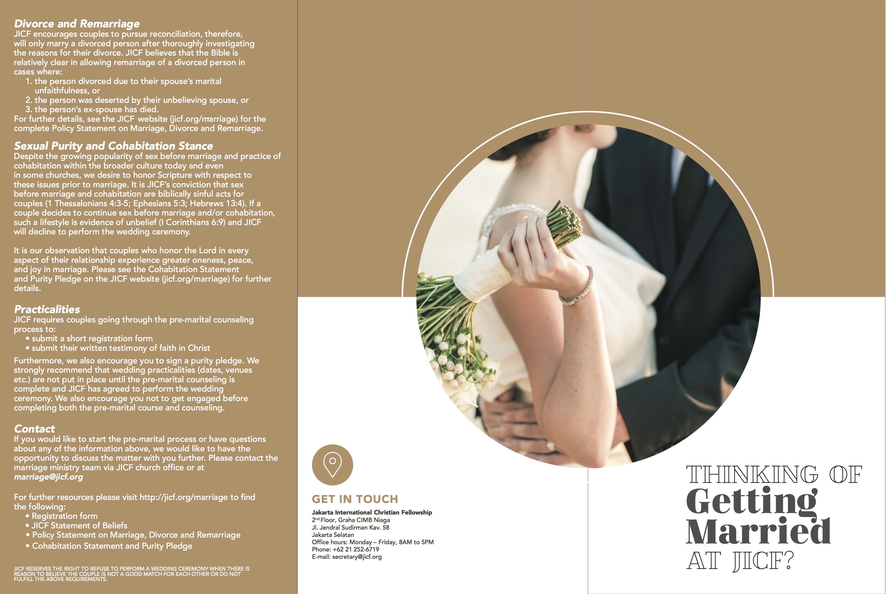 Marriage Brochure JICF